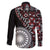 Red Tongan Ngatu Fonulei Pattern Family Matching Puletasi and Hawaiian Shirt