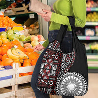 Red Tongan Ngatu Fonulei Pattern Grocery Bag LT9 - Polynesian Pride