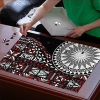 Red Tongan Ngatu Fonulei Pattern Puzzle LT9 - Polynesian Pride