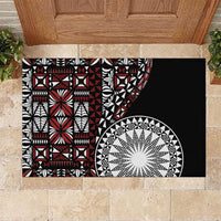 Red Tongan Ngatu Fonulei Pattern Rubber Doormat LT9 Red - Polynesian Pride