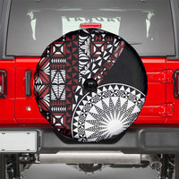Red Tongan Ngatu Fonulei Pattern Spare Tire Cover LT9 - Polynesian Pride