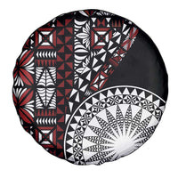 Red Tongan Ngatu Fonulei Pattern Spare Tire Cover LT9 - Polynesian Pride