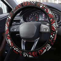 Red Tongan Ngatu Fonulei Pattern Steering Wheel Cover LT9 - Polynesian Pride