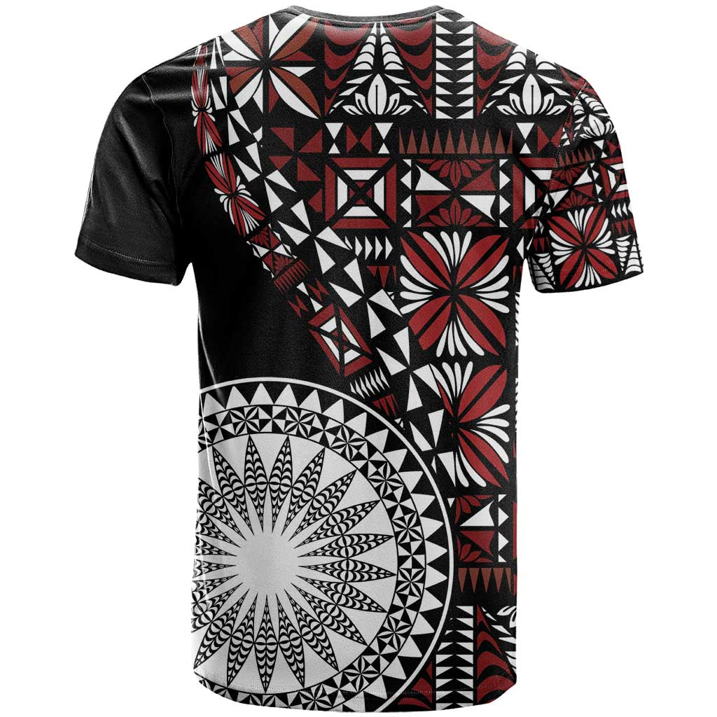 Red Tongan Ngatu Fonulei Pattern T Shirt