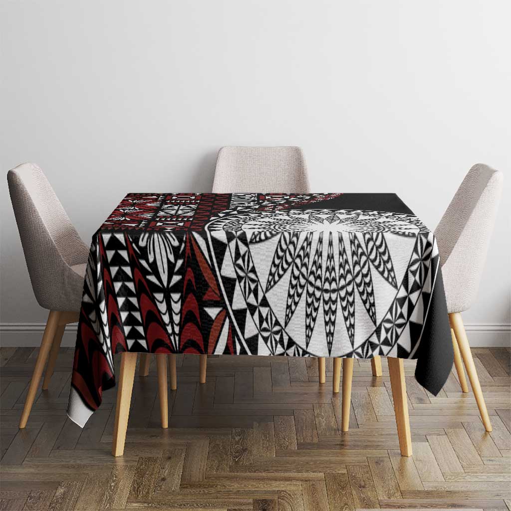 Red Tongan Ngatu Fonulei Pattern Tablecloth LT9 - Polynesian Pride