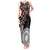 Red Tongan Ngatu Fonulei Pattern Tank Maxi Dress