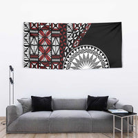 Red Tongan Ngatu Fonulei Pattern Tapestry