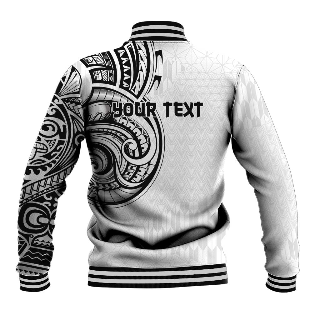 Hawaii and Japanese Culture Personalised Baseball Jacket With Polynesian Tribal Tattoo Style LT9 - Polynesian Pride