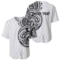 Hawaii and Japanese Culture Personalised Baseball Jersey With Polynesian Tribal Tattoo Style