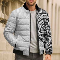 Hawaii and Japanese Culture Personalised Bomber Puffer Jacket With Polynesian Tribal Tattoo Style LT9 - Polynesian Pride
