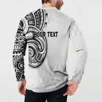 Hawaii and Japanese Culture Personalised Button Sweatshirt With Polynesian Tribal Tattoo Style LT9 - Polynesian Pride