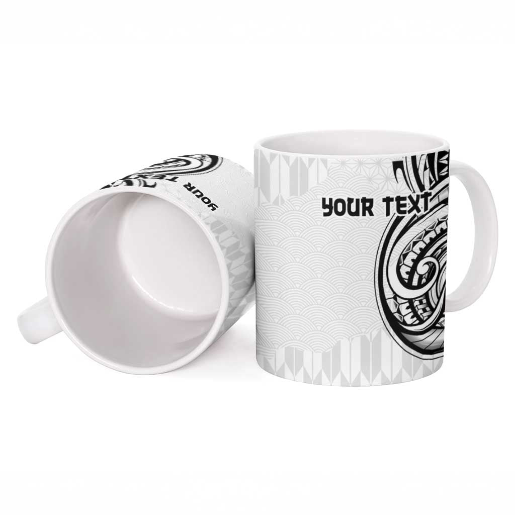 Hawaii and Japanese Culture Personalised Ceramic Mug With Polynesian Tribal Tattoo Style LT9 - Polynesian Pride