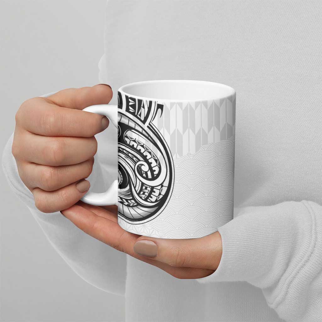 Hawaii and Japanese Culture Personalised Ceramic Mug With Polynesian Tribal Tattoo Style LT9 - Polynesian Pride