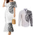 Hawaii and Japanese Culture Personalised Couples Matching Mermaid Dress and Long Sleeve Button Shirt With Polynesian Tribal Tattoo Style