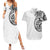 Hawaii and Japanese Culture Personalised Couples Matching Summer Maxi Dress and Hawaiian Shirt With Polynesian Tribal Tattoo Style