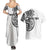 Hawaii and Japanese Culture Personalised Couples Matching Summer Maxi Dress and Hawaiian Shirt With Polynesian Tribal Tattoo Style
