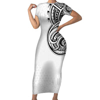 Hawaii and Japanese Culture Personalised Family Matching Short Sleeve Bodycon Dress and Hawaiian Shirt With Polynesian Tribal Tattoo Style