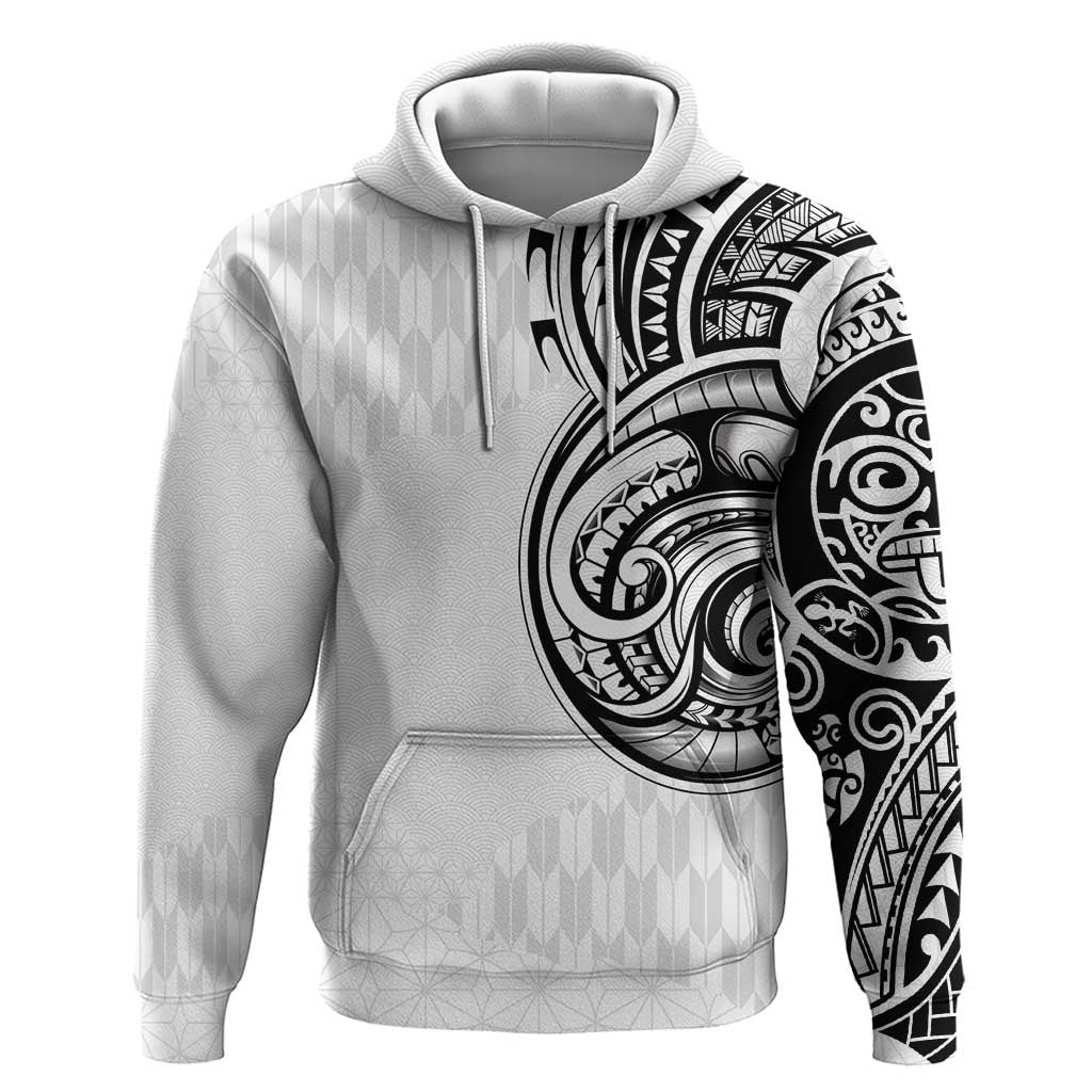 Hawaii and Japanese Culture Personalised Hoodie With Polynesian Tribal Tattoo Style