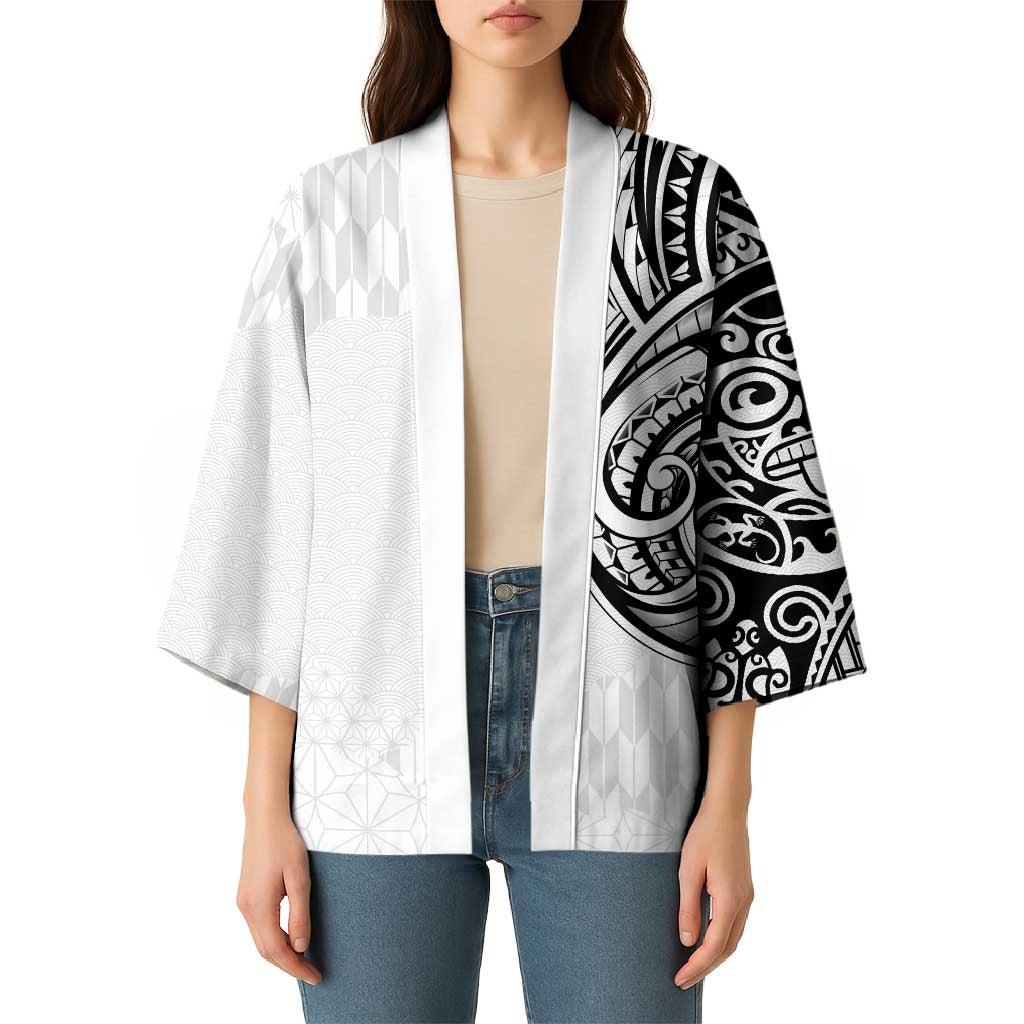 Hawaii and Japanese Culture Personalised Kimono With Polynesian Tribal Tattoo Style LT9 - Polynesian Pride