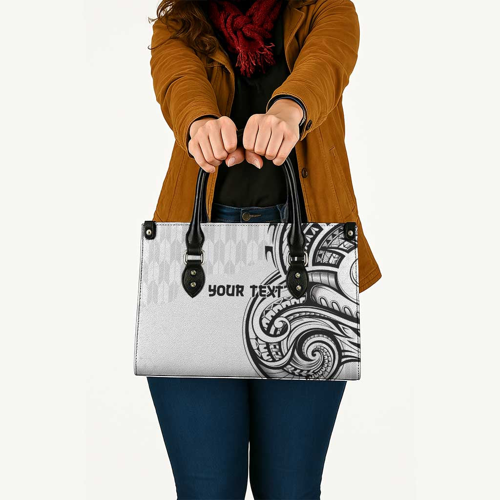 Hawaii and Japanese Culture Personalised Leather Bag With Polynesian Tribal Tattoo Style - Polynesian Pride