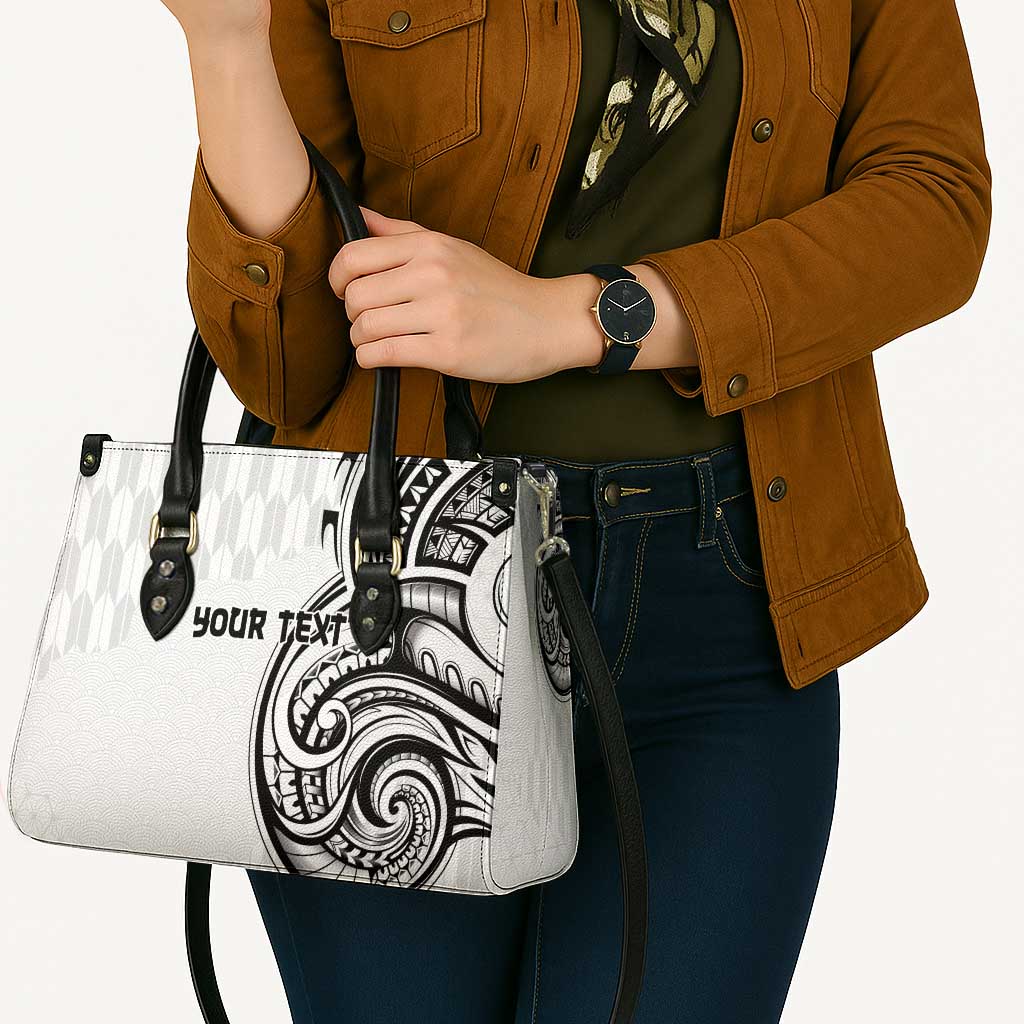 Hawaii and Japanese Culture Personalised Leather Bag With Polynesian Tribal Tattoo Style - Polynesian Pride