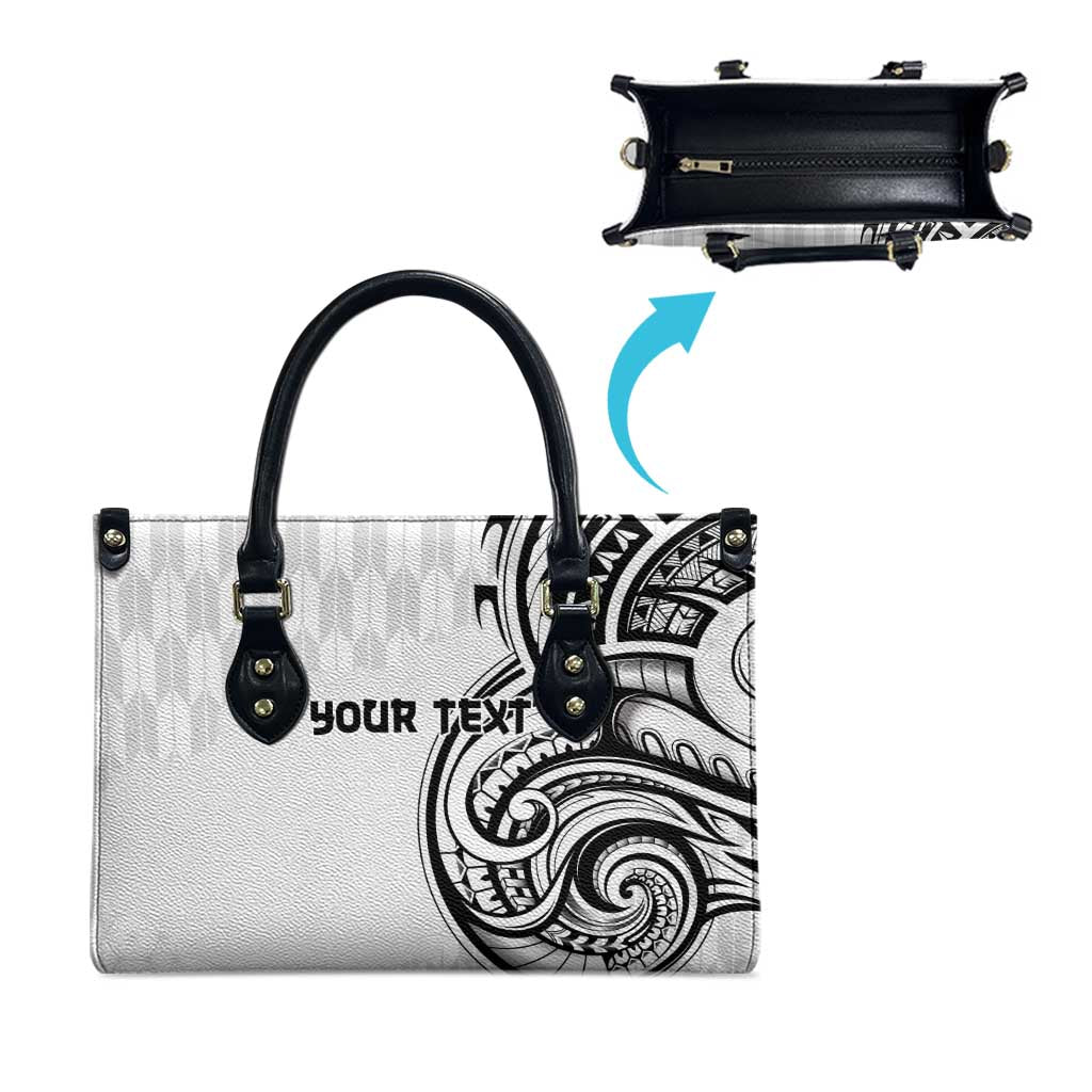Hawaii and Japanese Culture Personalised Leather Bag With Polynesian Tribal Tattoo Style - Polynesian Pride