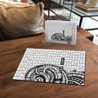 Hawaii and Japanese Culture Personalised Puzzle With Polynesian Tribal Tattoo Style LT9 - Polynesian Pride