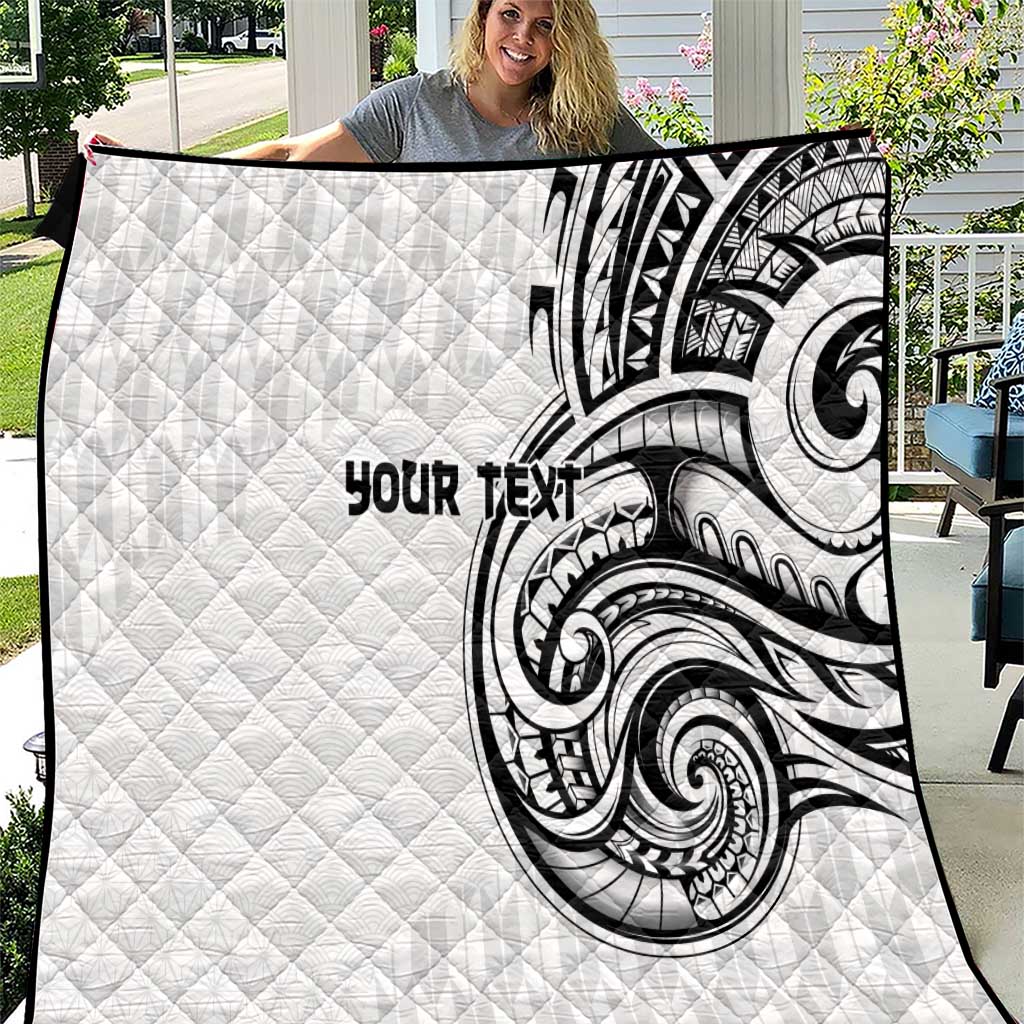 Hawaii and Japanese Culture Personalised Quilt With Polynesian Tribal Tattoo Style