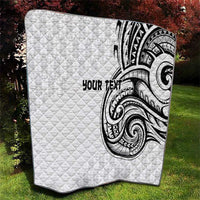 Hawaii and Japanese Culture Personalised Quilt With Polynesian Tribal Tattoo Style