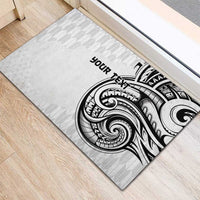 Hawaii and Japanese Culture Personalised Rubber Doormat With Polynesian Tribal Tattoo Style LT9 - Polynesian Pride