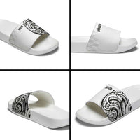 Hawaii and Japanese Culture Personalised Slide Sandals With Polynesian Tribal Tattoo Style - Polynesian Pride
