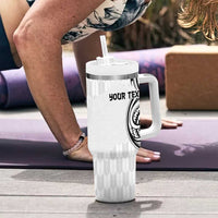 Hawaii and Japanese Culture Personalised Tumbler With Handle With Polynesian Tribal Tattoo Style