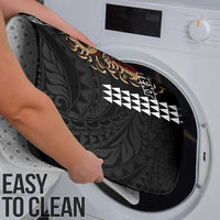 Hawaii and Japanese Oni Mask Personalised Bathroom Set Kakau Pattern Dark Art Style - Polynesian Pride