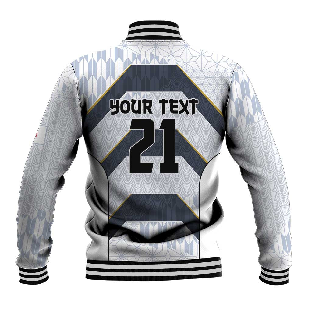 Japan Pacific Rugby 2022-23 Custom Baseball Jacket Black Sakura Japanese Wave Pattern LT9 - Polynesian Pride