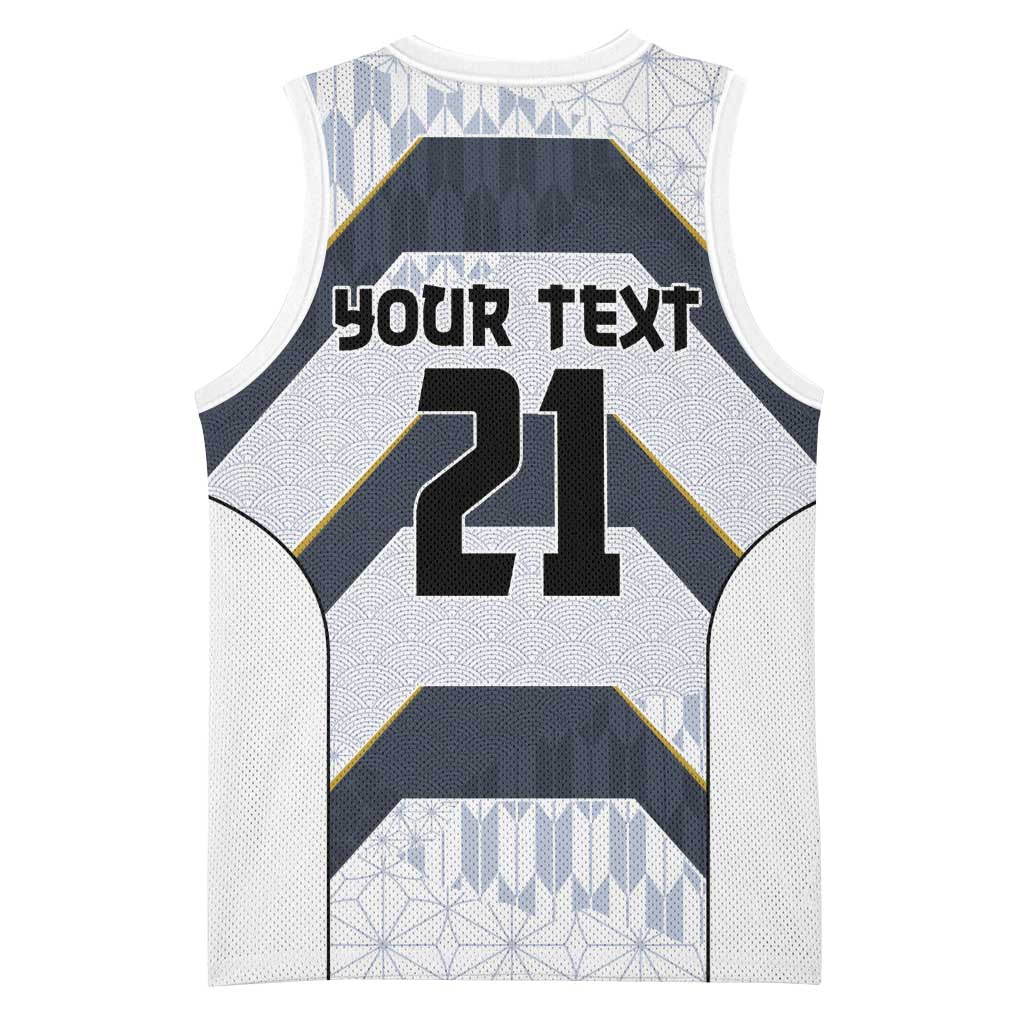 Japan Pacific Rugby 2022-23 Custom Basketball Jersey Black Sakura Japanese Wave Pattern LT9 - Polynesian Pride