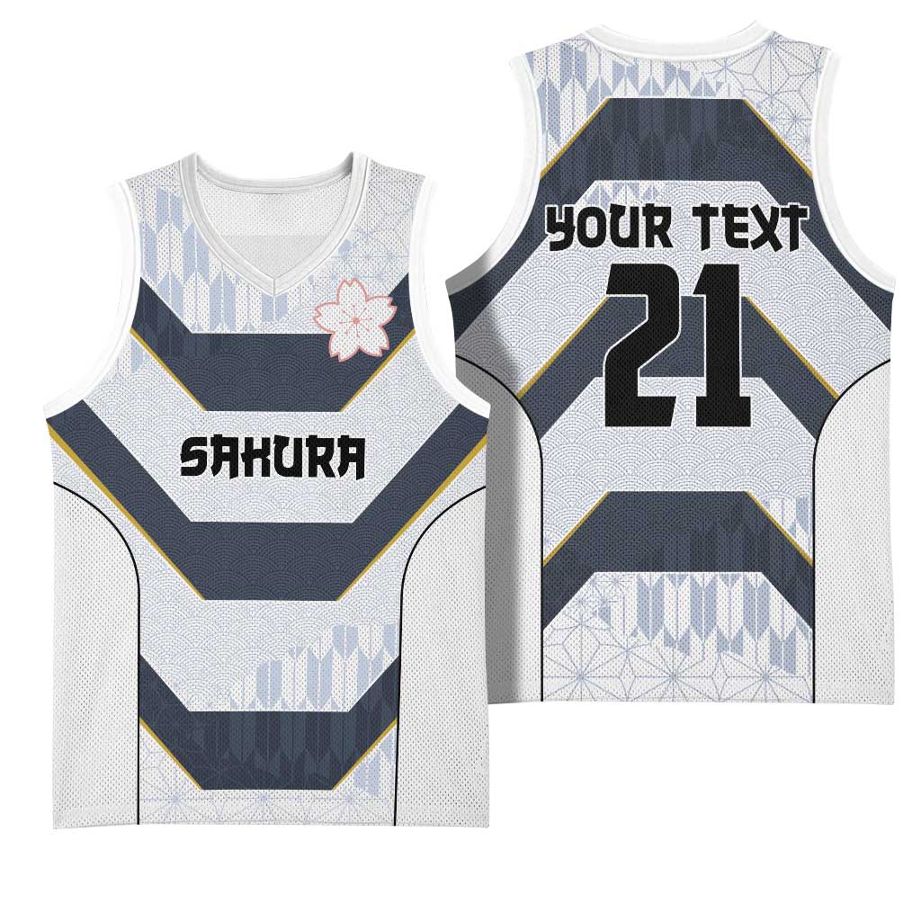 Japan Pacific Rugby 2022-23 Custom Basketball Jersey Black Sakura Japanese Wave Pattern LT9 - Polynesian Pride