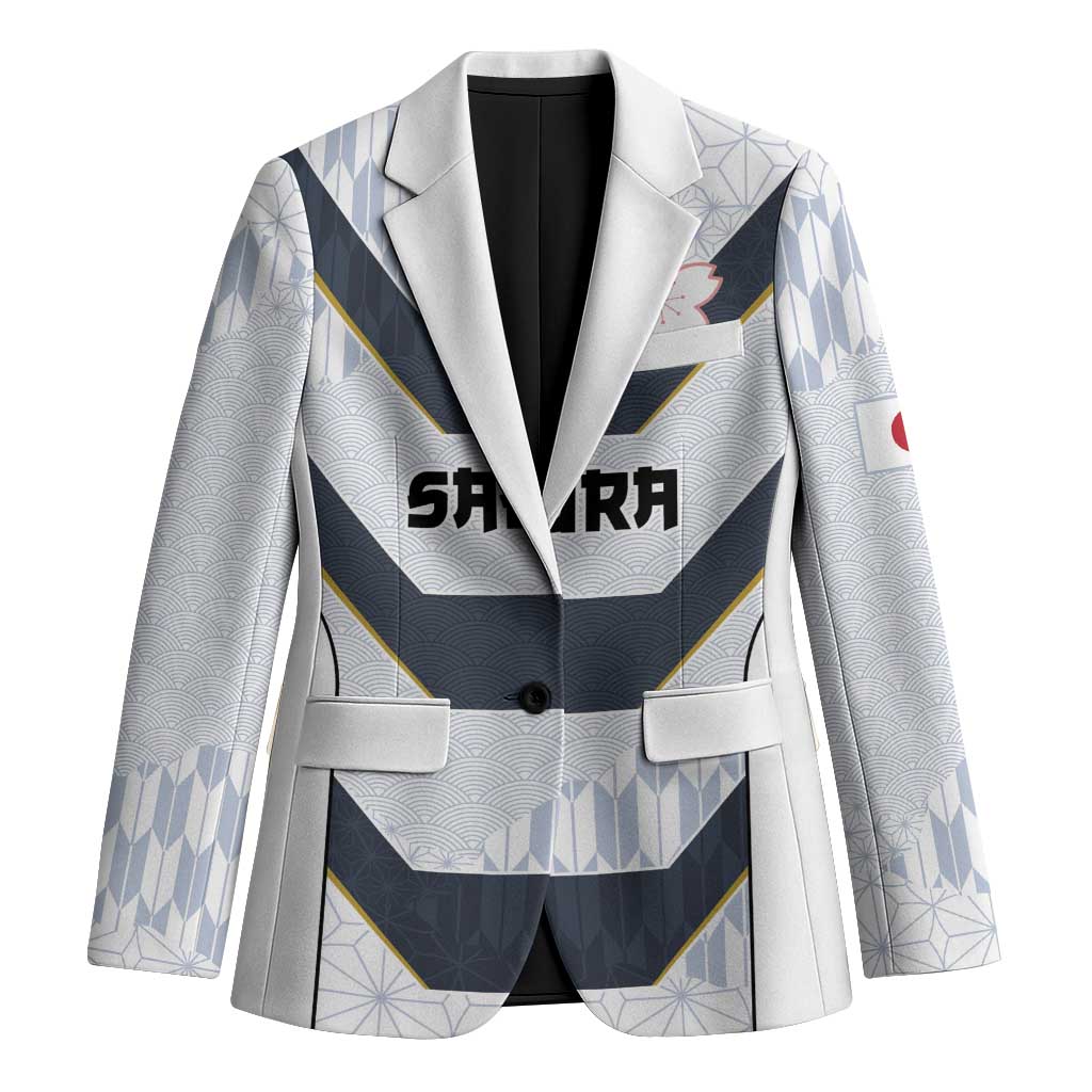 Japan Pacific Rugby 2022-23 Custom Blazer Black Sakura Japanese Wave Pattern - Polynesian Pride