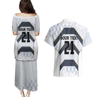 Japan Pacific Rugby 2022-23 Custom Couples Matching Puletasi and Hawaiian Shirt Black Sakura Japanese Wave Pattern LT9 - Polynesian Pride