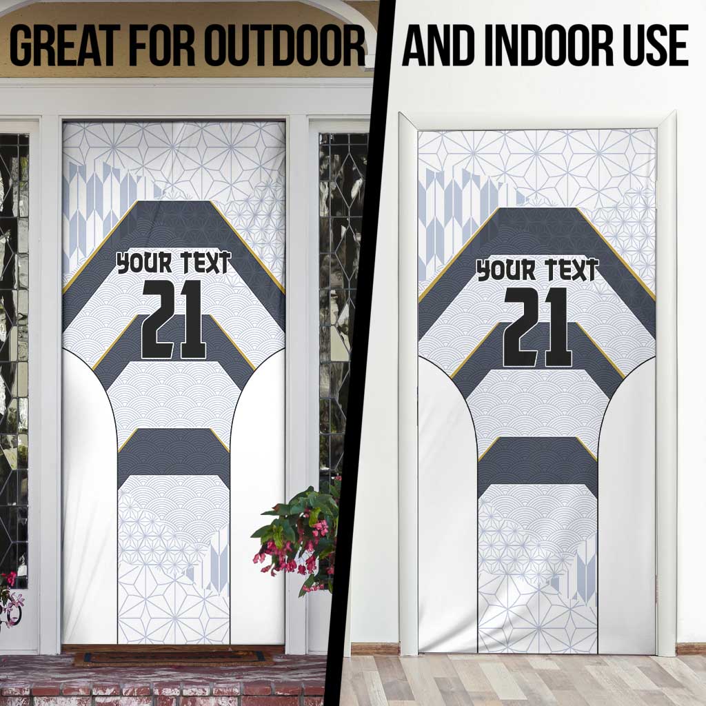 Japan Pacific Rugby 2022-23 Custom Door Cover Black Sakura Japanese Wave Pattern LT9 - Polynesian Pride
