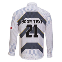Japan Pacific Rugby 2022-23 Custom Family Matching Off Shoulder Short Dress and Hawaiian Shirt Black Sakura Japanese Wave Pattern LT9 - Polynesian Pride