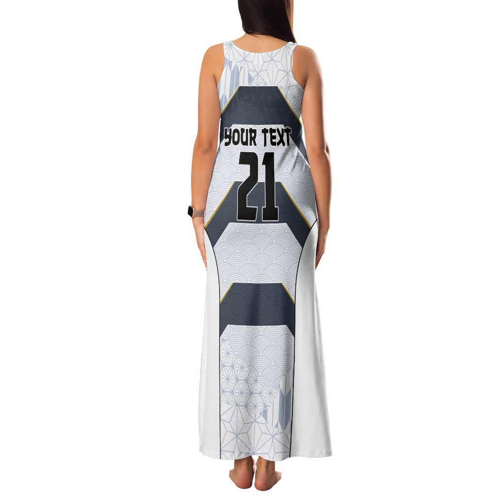 Japan Pacific Rugby 2022-23 Custom Family Matching Tank Maxi Dress and Hawaiian Shirt Black Sakura Japanese Wave Pattern LT9 - Polynesian Pride