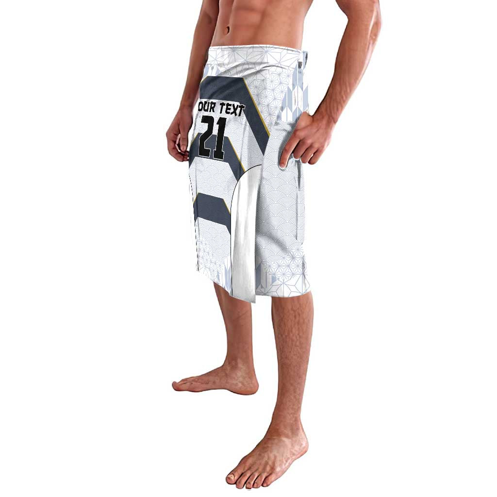 Japan Pacific Rugby 2022-23 Custom Lavalava Black Sakura Japanese Wave Pattern