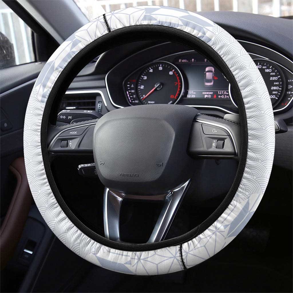 Japan Pacific Rugby 2022-23 Steering Wheel Cover Black Sakura Japanese Wave Pattern LT9 - Polynesian Pride