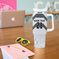 Japan Pacific Rugby 2022-23 Custom Tumbler With Handle Black Sakura Japanese Wave Pattern