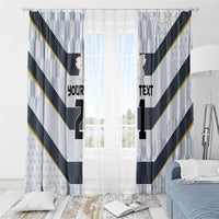 Japan Pacific Rugby 2022-23 Custom Window Curtain Black Sakura Japanese Wave Pattern