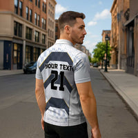 Japan Pacific Rugby 2022-23 Custom Zipper Polo Shirt Black Sakura Japanese Wave Pattern - Polynesian Pride