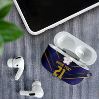 Japan Pacific Rugby 2022-23 Custom AirPods Case Blue Sakura Japanese Wave Pattern LT9 - Polynesian Pride