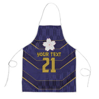 Japan Pacific Rugby 2022-23 Custom Apron Blue Sakura Japanese Wave Pattern LT9 Blue - Polynesian Pride