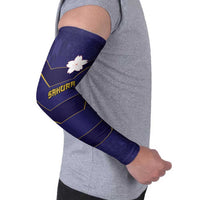 Japan Pacific Rugby 2022-23 Custom Arm Sleeves Blue Sakura Japanese Wave Pattern - Polynesian Pride