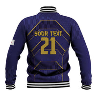 Japan Pacific Rugby 2022-23 Custom Baseball Jacket Blue Sakura Japanese Wave Pattern LT9 - Polynesian Pride